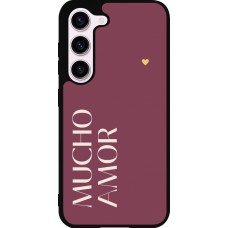 Samsung Galaxy S23 FE Case Hülle - Silikon schwarz Valentine 2024 mucho amor rosado