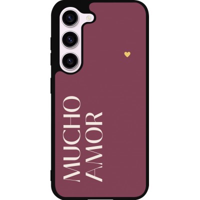 Samsung Galaxy S23 FE Case Hülle - Silikon schwarz Valentine 2024 mucho amor rosado