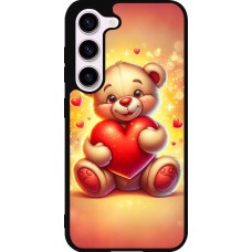 Samsung Galaxy S23 FE Case Hülle - Silikon schwarz Valentin 2024 Teddy Liebe