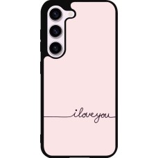Samsung Galaxy S23 FE Case Hülle - Silikon schwarz Valentine 2023 i love you writing