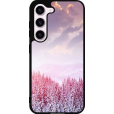 Samsung Galaxy S23 FE Case Hülle - Silikon schwarz Winter 22 Pink Forest