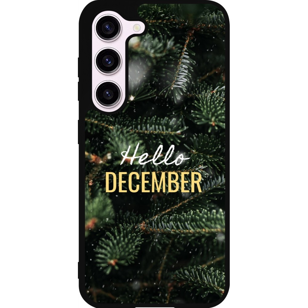 Samsung Galaxy S23 FE Case Hülle - Silikon schwarz Winter 25 Winter hello december