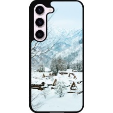 Samsung Galaxy S23 FE Case Hülle - Silikon schwarz Winter 25 Winter snowy landscape