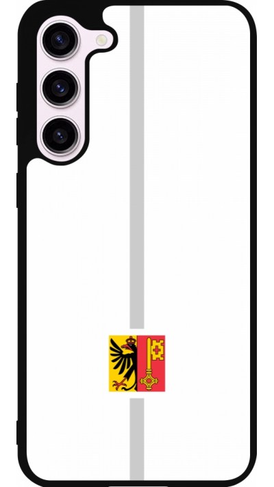 Samsung Galaxy S23+ Case Hülle - Silikon schwarz Kanton GE weiss