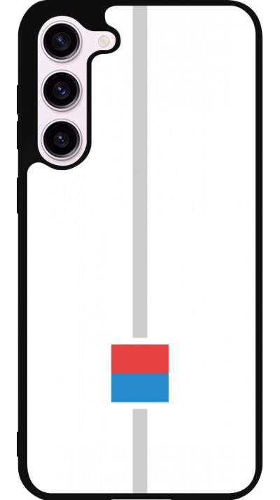 Samsung Galaxy S23+ Case Hülle - Silikon schwarz Kanton TI weiss