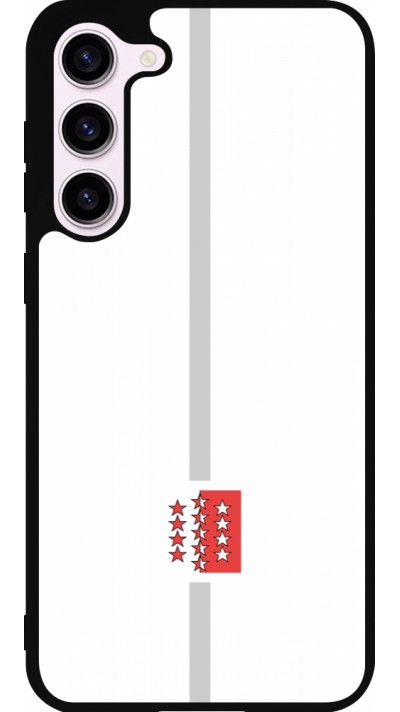Samsung Galaxy S23+ Case Hülle - Silikon schwarz Kanton VS weiss