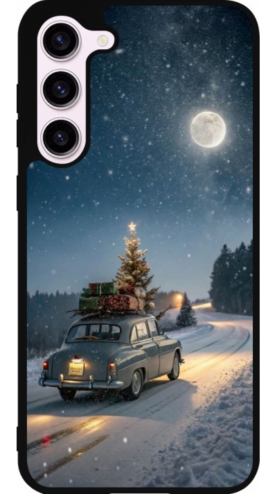 Coque Samsung Galaxy S23+ - Silicone rigide noir Christmas 25 Car with Tree Xmas