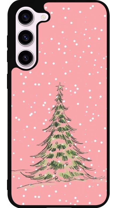 Coque Samsung Galaxy S23+ - Silicone rigide noir Christmas 25 Pink Tree
