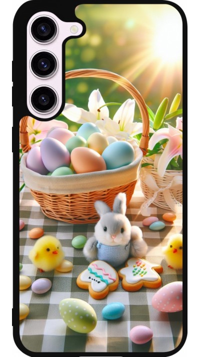 Samsung Galaxy S23+ Case Hülle - Silikon schwarz Ostern 2025 Osterkorb