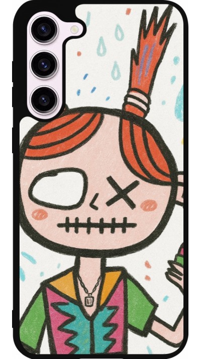Samsung Galaxy S23+ Case Hülle - Silikon schwarz Little Girl Sketch