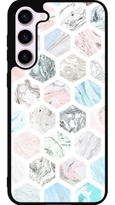 Samsung Galaxy S23+ Case Hülle - Silikon schwarz Marble Everything