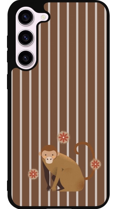 Coque Samsung Galaxy S23+ - Silicone rigide noir Monkey with stripes Coque Samsung Galaxy S23+ - Silicone rigide noir Monkey with stripes