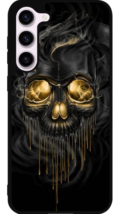 Coque Samsung Galaxy S23+ - Silicone rigide noir Skull 02