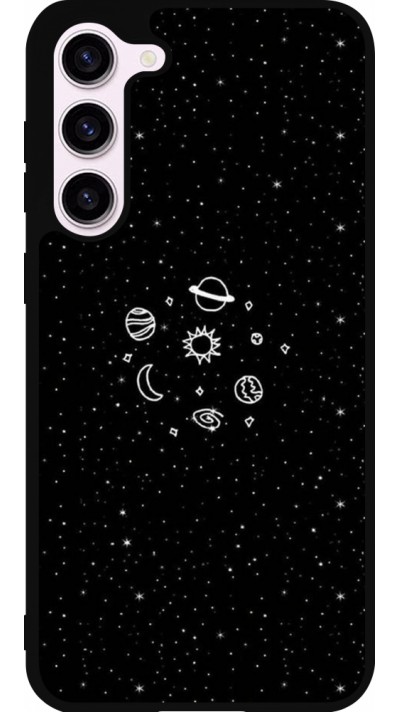 Coque Samsung Galaxy S23+ - Silicone rigide noir Space Doodle