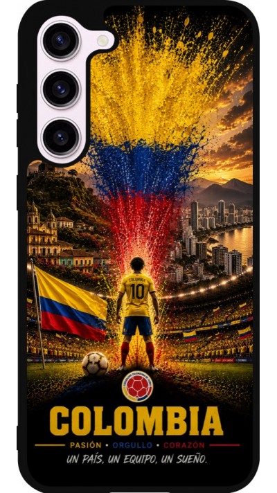 Coque Samsung Galaxy S23+ - Silicone rigide noir Football Colombie splash 2026
