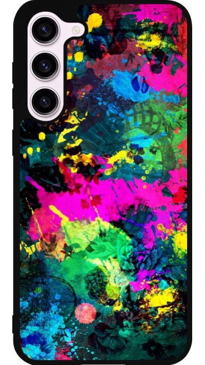 Coque Samsung Galaxy S23+ - Silicone rigide noir Splash paint