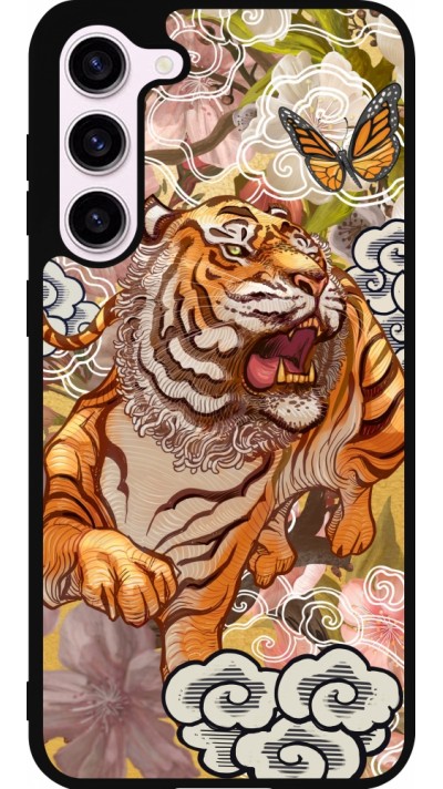 Coque Samsung Galaxy S23+ - Silicone rigide noir Spring 23 japanese tiger Coque Samsung Galaxy S23+ - Silicone rigide noir Spring 23 japanese tiger