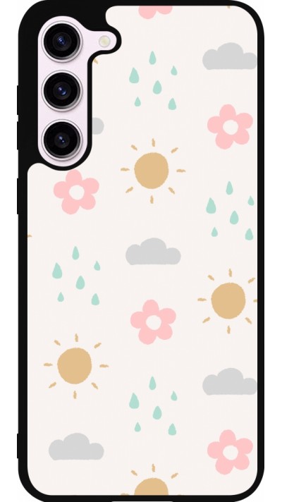 Coque Samsung Galaxy S23+ - Silicone rigide noir Spring 23 weather