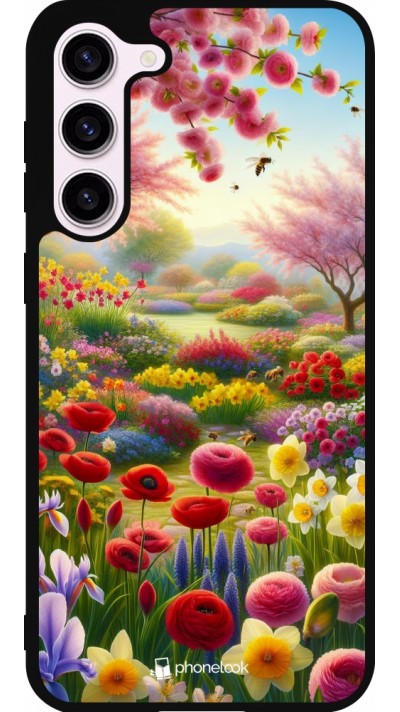 Coque Samsung Galaxy S23+ - Silicone rigide noir Spring 25 Bouquet printemps Coque Samsung Galaxy S23+ - Silicone rigide noir Spring 25 Bouquet printemps