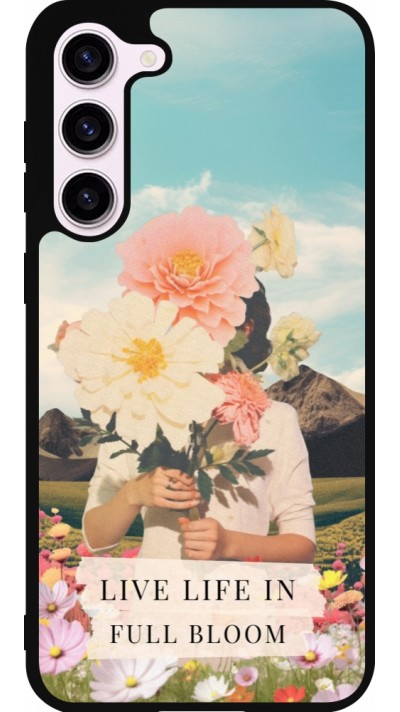 Coque Samsung Galaxy S23+ - Silicone rigide noir Live life in full moon Spring 2026