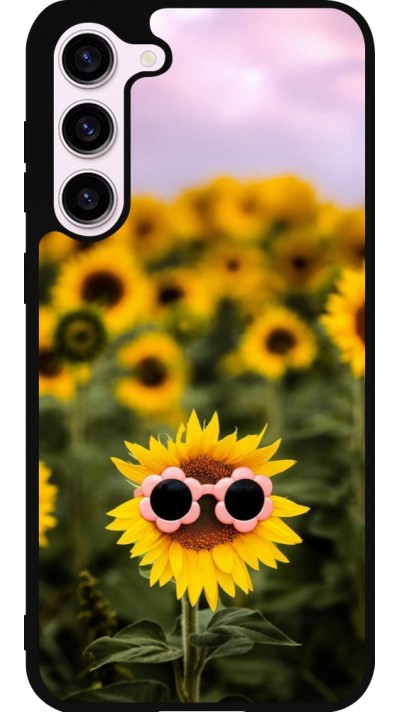 Coque Samsung Galaxy S23+ - Silicone rigide noir Sunflower with glasses Spring 2026