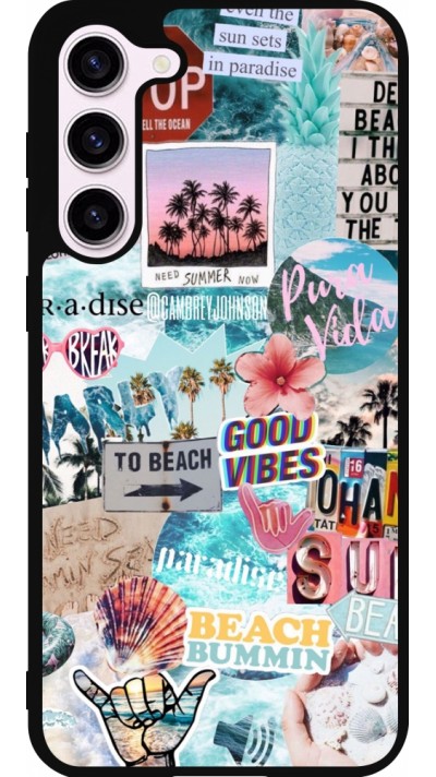 Coque Samsung Galaxy S23+ - Silicone rigide noir Summer 20 collage