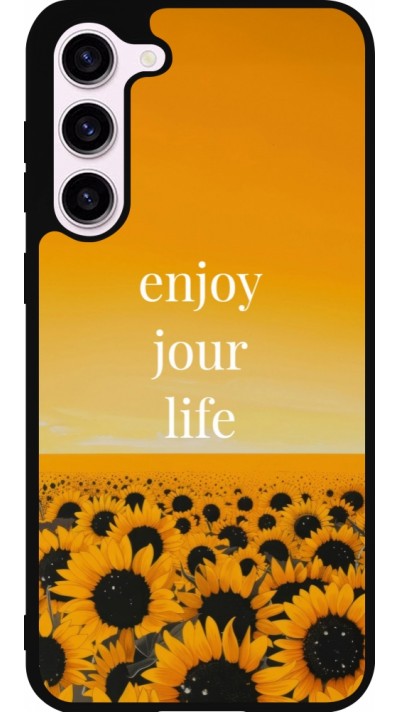 Samsung Galaxy S23+ Case Hülle - Silikon schwarz Summer 2025 Enjoy your life