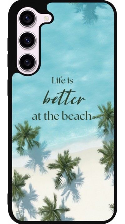 Samsung Galaxy S23+ Case Hülle - Silikon schwarz Summer 2025 Life is better at the beach