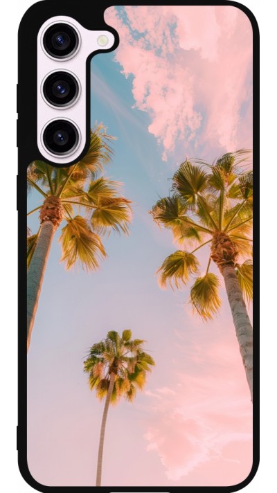 Samsung Galaxy S23+ Case Hülle - Silikon schwarz Summer 2025 Palmiers