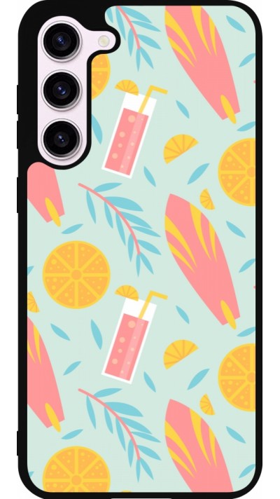 Samsung Galaxy S23+ Case Hülle - Silikon schwarz Summer 2025 Pattern citron