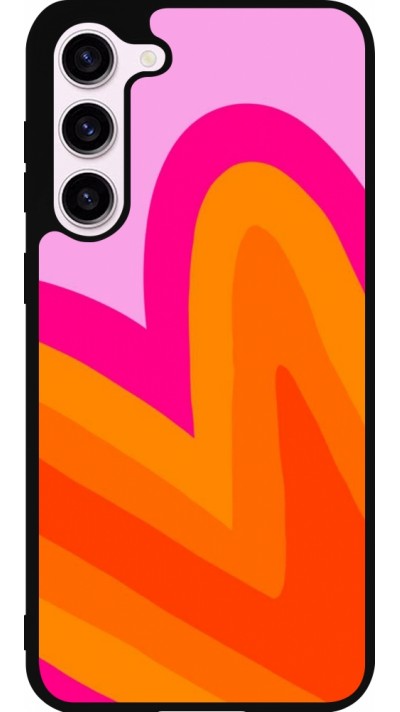 Samsung Galaxy S23+ Case Hülle - Silikon schwarz Valentine 2024 heart gradient