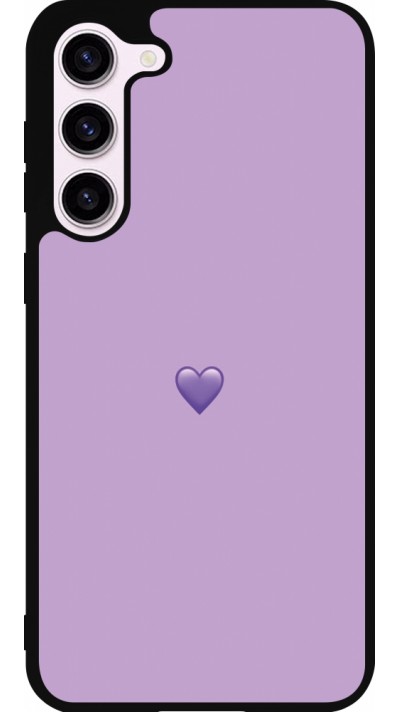 Samsung Galaxy S23+ Case Hülle - Silikon schwarz Valentine 2023 purpule single heart