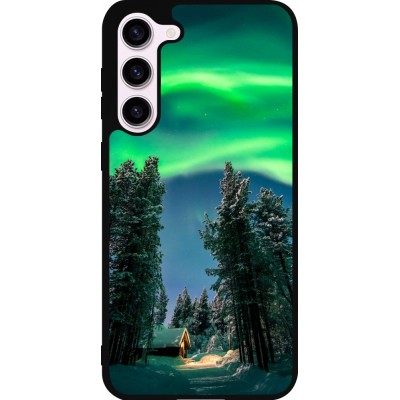 Samsung Galaxy S23+ Case Hülle - Silikon schwarz Winter 22 Northern Lights