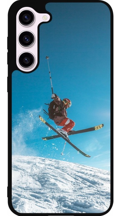 Samsung Galaxy S23+ Case Hülle - Silikon schwarz Winter 22 Ski Jump