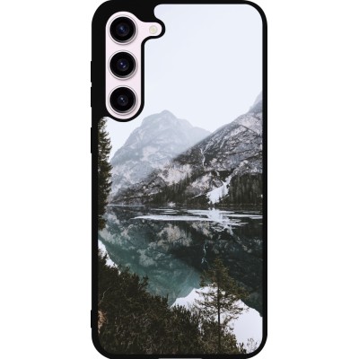 Samsung Galaxy S23+ Case Hülle - Silikon schwarz Winter 22 snowy mountain and lake