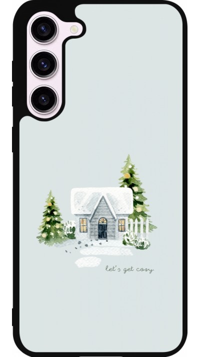 Coque Samsung Galaxy S23+ - Silicone rigide noir Winter 25 Cosy House