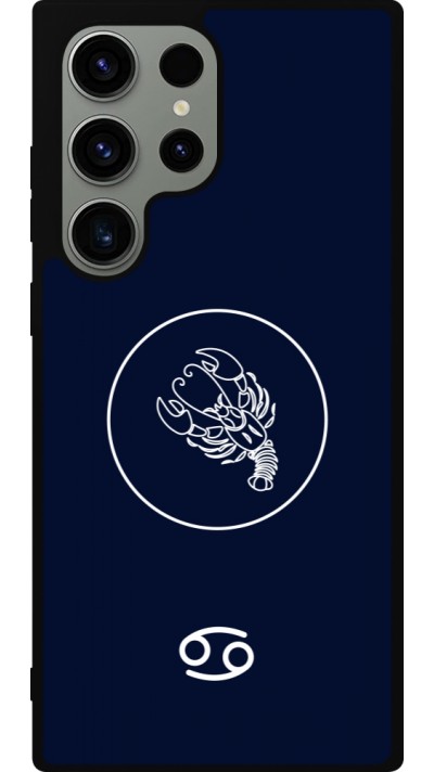 Samsung Galaxy S23 Ultra Case Hülle - Silikon schwarz Astrologie Krebs