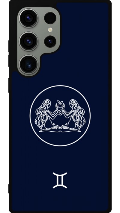Samsung Galaxy S23 Ultra Case Hülle - Silikon schwarz Astrologie Zwillinge