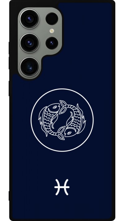 Samsung Galaxy S23 Ultra Case Hülle - Silikon schwarz Astrologie Fische