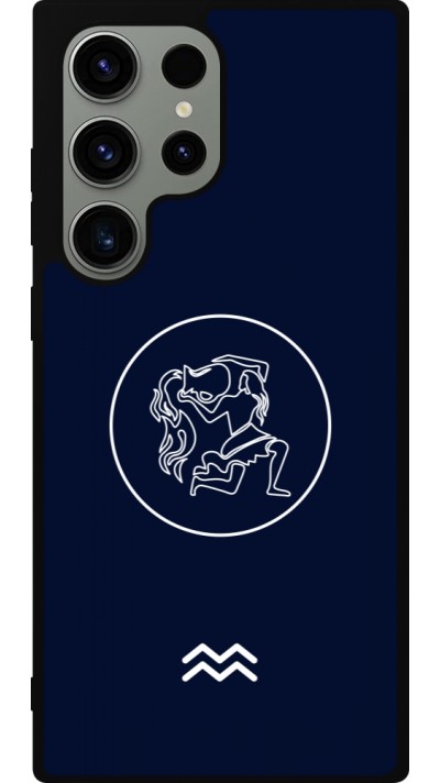 Samsung Galaxy S23 Ultra Case Hülle - Silikon schwarz Astrologie Wassermann