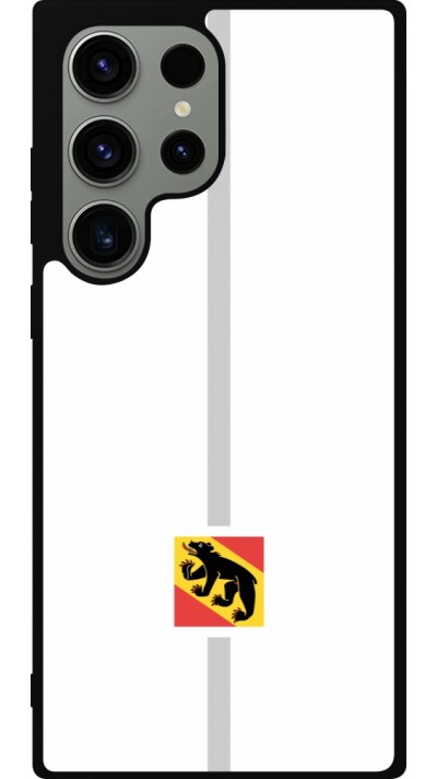 Samsung Galaxy S23 Ultra Case Hülle - Silikon schwarz Kanton BE weiss