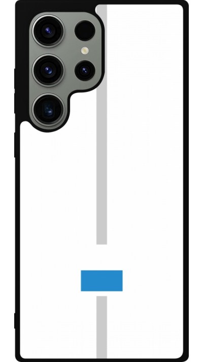 Samsung Galaxy S23 Ultra Case Hülle - Silikon schwarz Kanton LU weiss