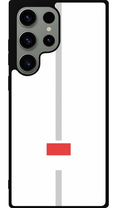 Samsung Galaxy S23 Ultra Case Hülle - Silikon schwarz Kanton SO weiss