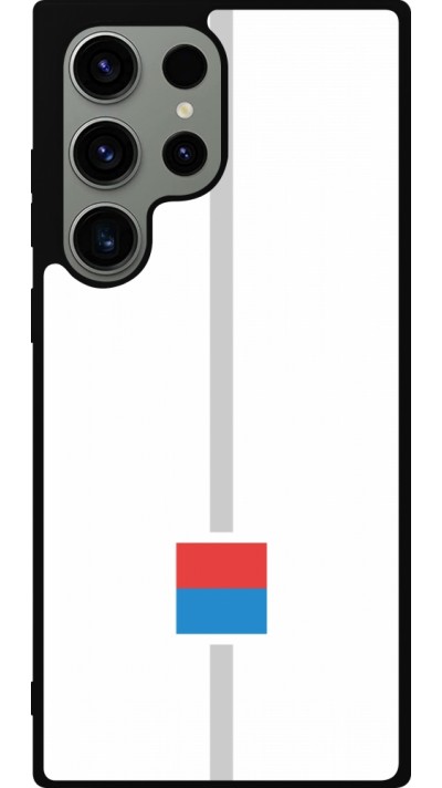 Samsung Galaxy S23 Ultra Case Hülle - Silikon schwarz Kanton TI weiss