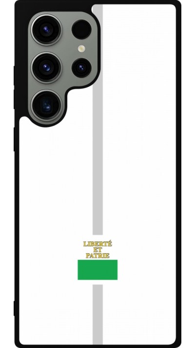 Samsung Galaxy S23 Ultra Case Hülle - Silikon schwarz Kanton VD weiss