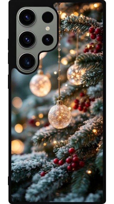 Samsung Galaxy S23 Ultra Case Hülle - Silikon schwarz Christmas 25 Xmas Decorated Tree
