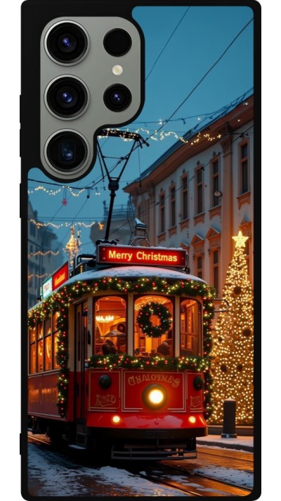 Samsung Galaxy S23 Ultra Case Hülle - Silikon schwarz Christmas 25 Xmas Train