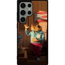 Coque Samsung Galaxy S23 Ultra - Silicone rigide noir Dancing frog DTMF