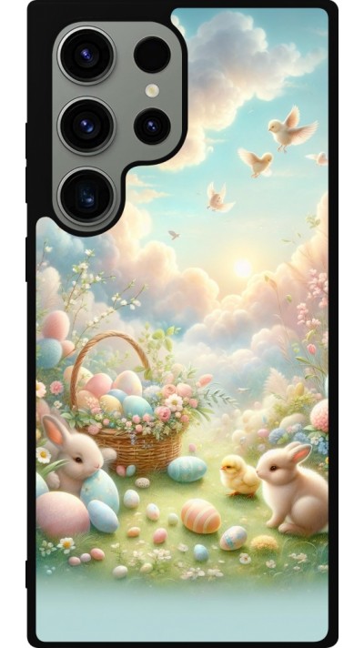 Samsung Galaxy S23 Ultra Case Hülle - Silikon schwarz Ostern 2025 Pastell Ostern