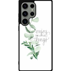 Samsung Galaxy S23 Ultra Case Hülle - Silikon schwarz Enjoy the little things